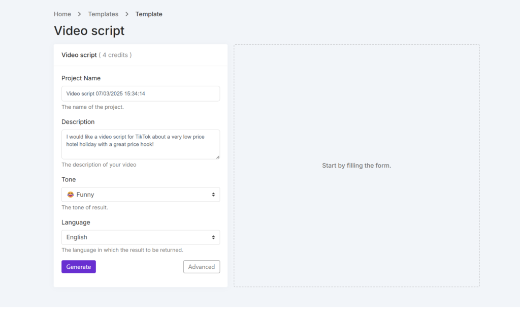 Video Script Template